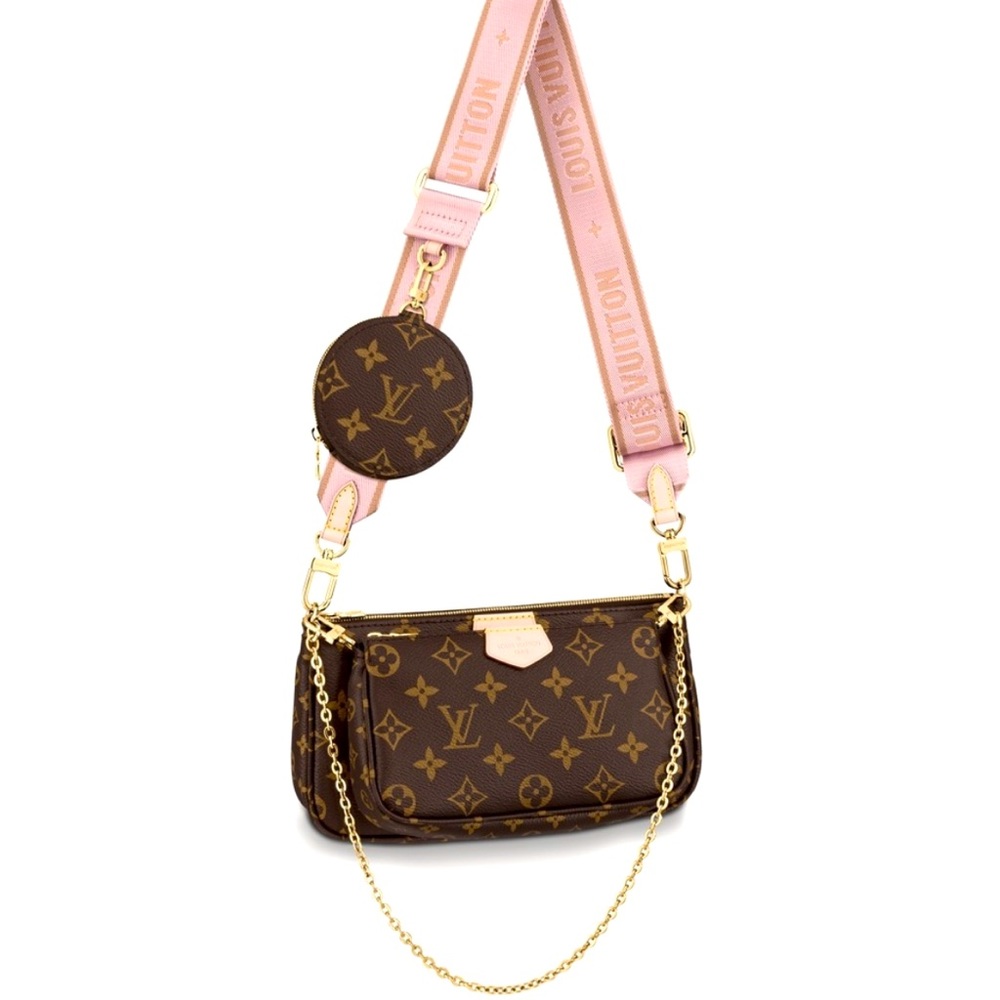 Louis Vuitton Brown and Pink Crossbody Bag